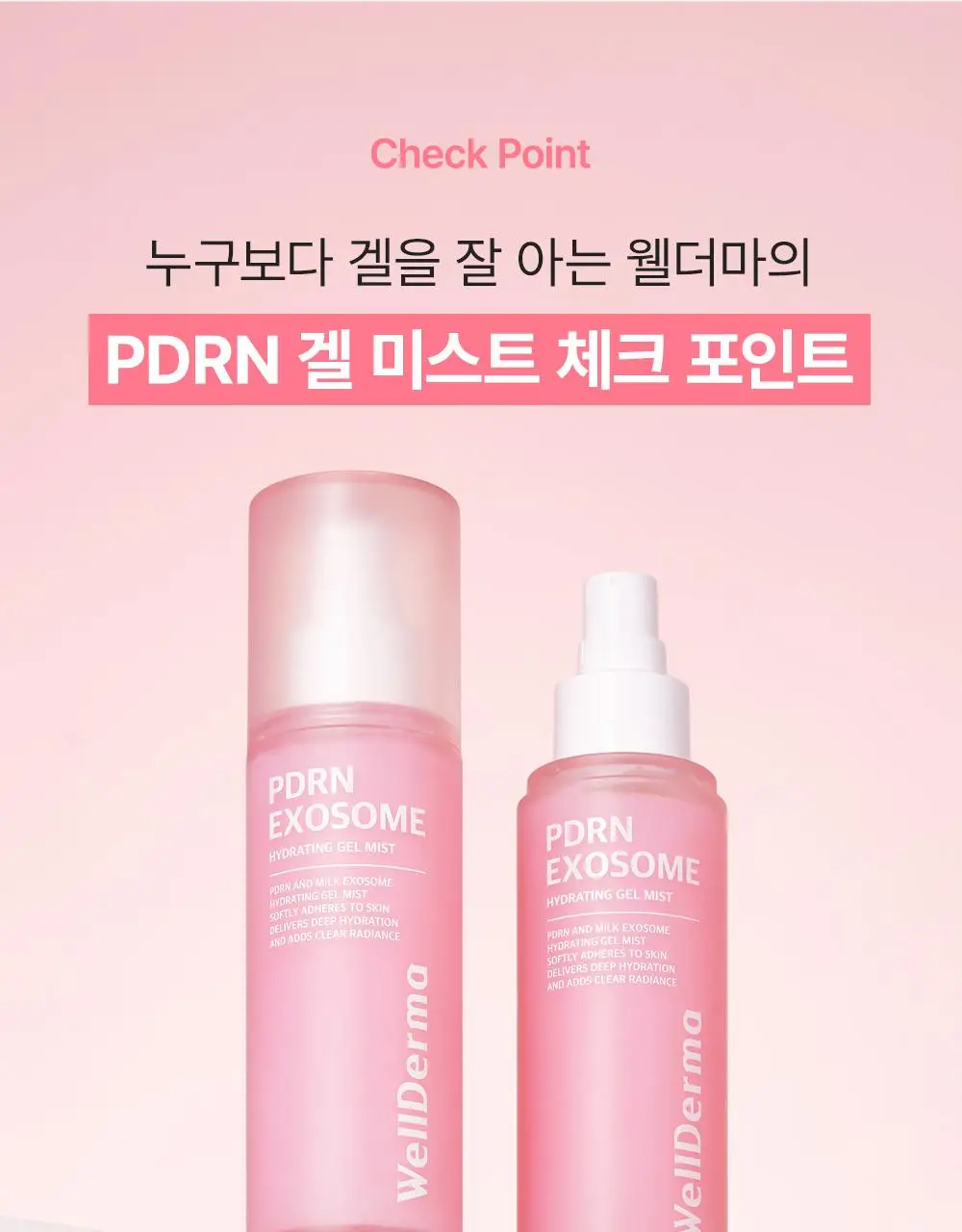 [겉쫀속촉/화잘먹] 웰더마 PDRN 엑소좀 젤리 겔 미스트 100ml 상세페이지 24